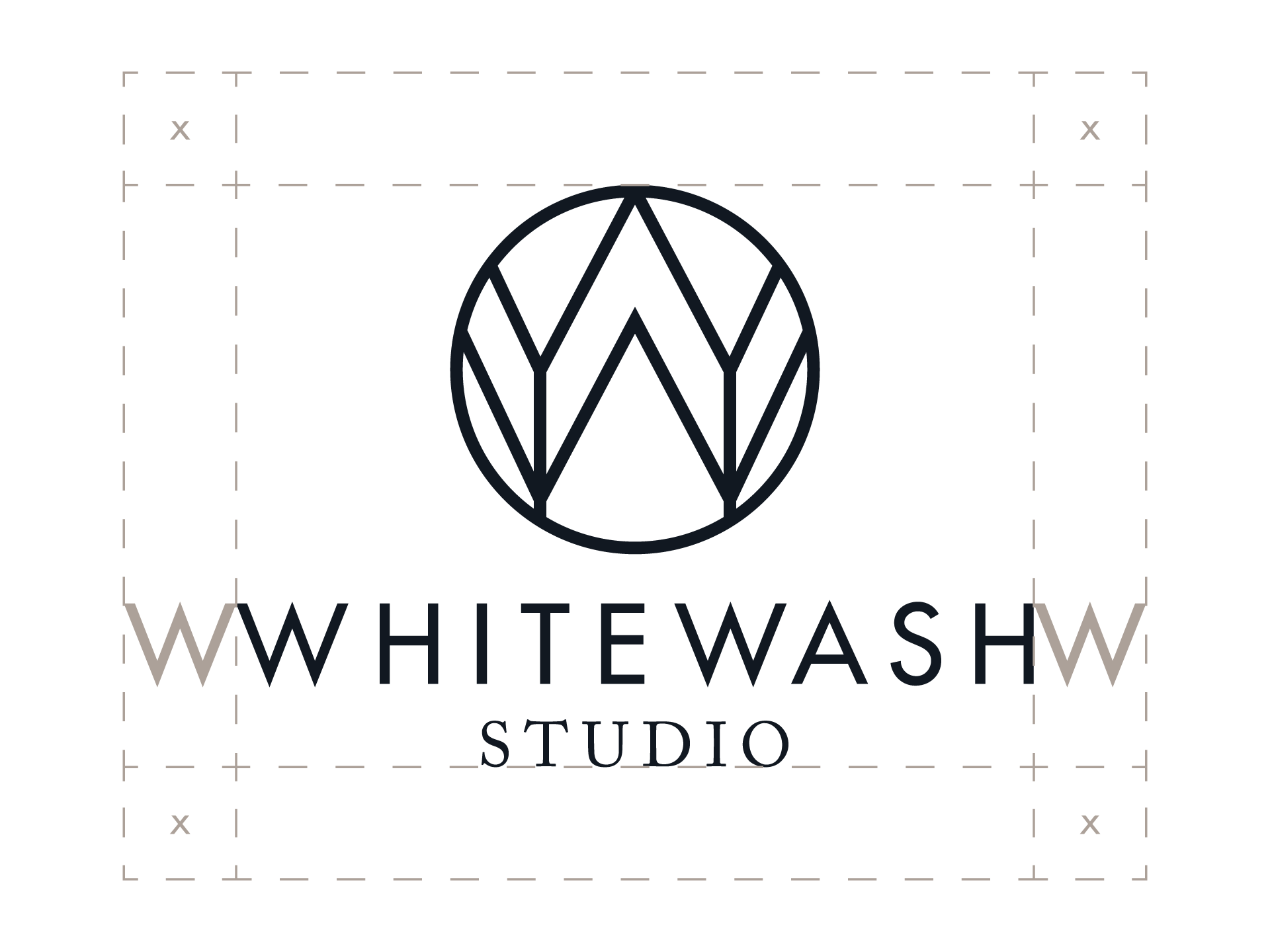 Whitewash Studio Logo Clear Space
